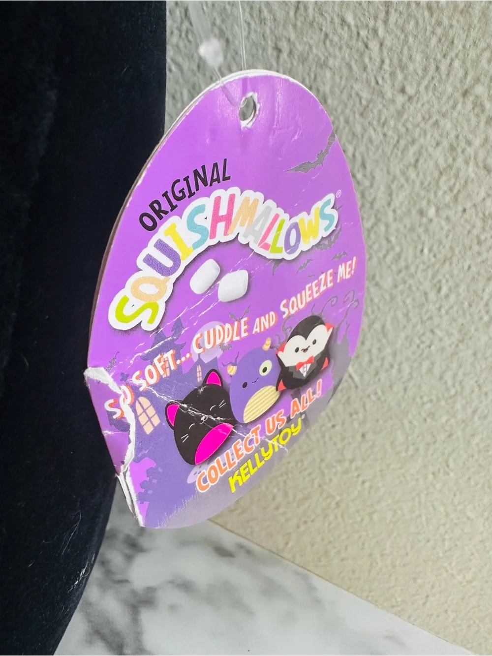 Squishmallows Halloween Black Cat 8” Plush Kellytoy Stuffed Animal Hang Tag